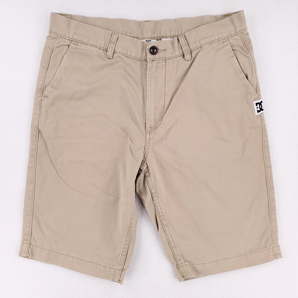 DC Shorts Mens 30 Khaki Chino Surf Skater Urban Streetwear 90s Punk Twill